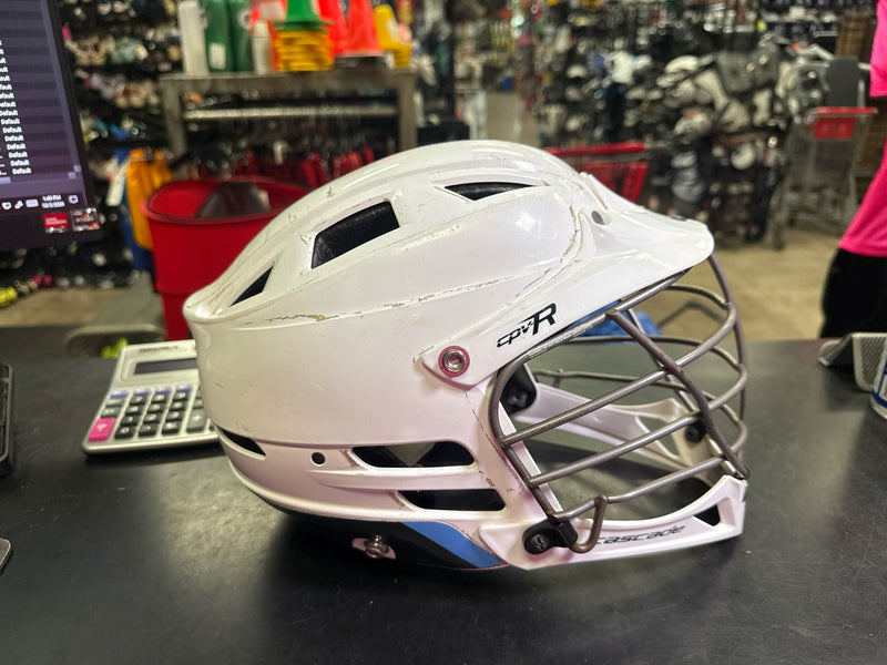 Load image into Gallery viewer, Used Cascade CPV-R White Lacrosse Helmet
