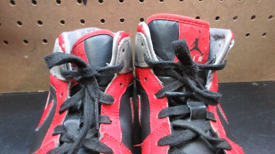 Used Nike Air Jordan 1 Mid Fire Red Cement Shoes - Size Youth 7