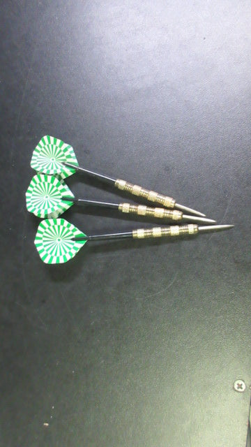 Used Steel Tip Darts Set of 3 - Green/White