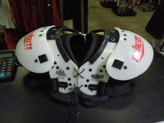 Load image into Gallery viewer, Used Schutt Jr Blocker Youth Shoulder Pads Size XXSmall 10-11" 60-75 lbs
