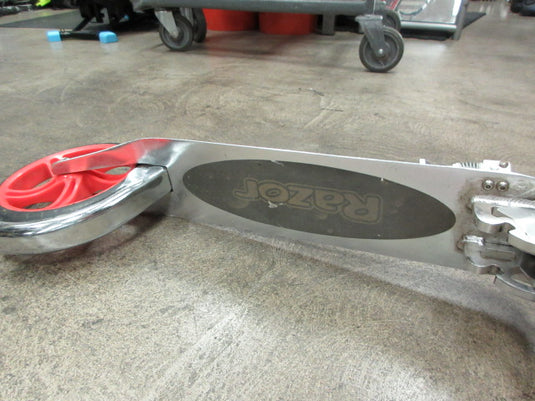 Used Razor A5 Lux Kick Scooter - Red/Silver, Large 8" Wheels, Foldable