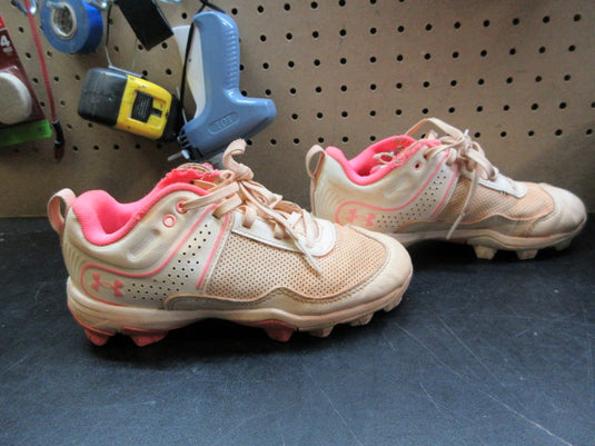 Used Under Armour Girls' Glyde RM Jr. Softball Cleats - Size Youth 3