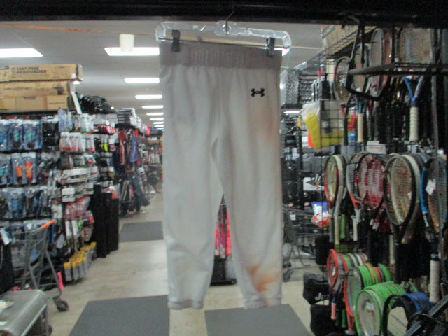 Load image into Gallery viewer, Used Under Armour White Youth Med BASEBALL PANT
