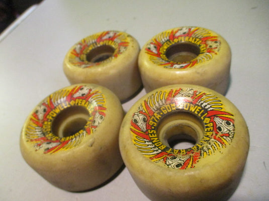 Used Powell Peralta Rat Bones Skateboard Wheels Set Of 4