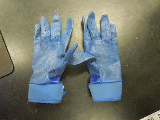 Used Nike Alpha Blue Youth Medium Batting Gloves 1 pair