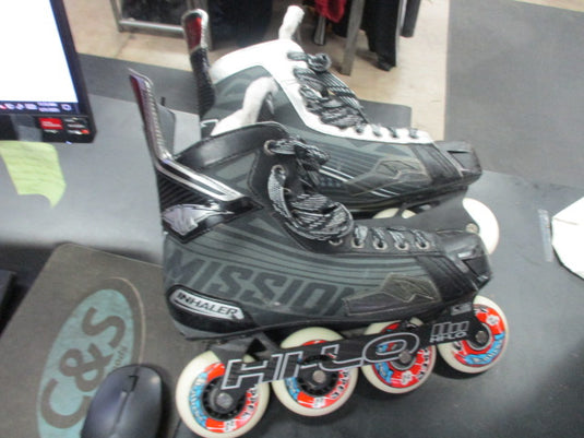 Used Mission Inhaler DS5 Roller Inline Hockey Skates Size 10 E (Shoe Size 11.5)