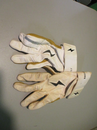 Used Bruce Bolt Youth Medium Baseball Batting Gloves