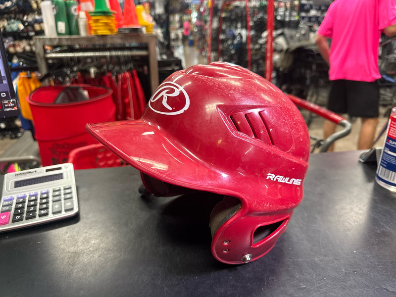 Load image into Gallery viewer, Used Rawlings Red Batting Helmet Size 6 1/2 - 7 1/2
