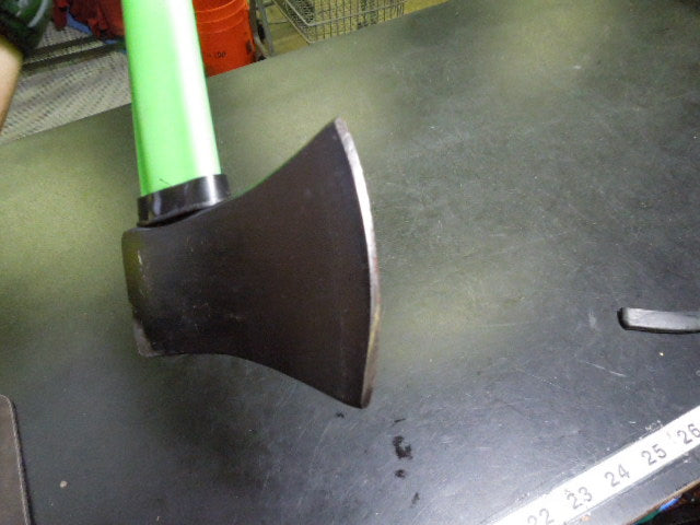 Load image into Gallery viewer, Used 14" Camping Axe with Neon Green Handle
