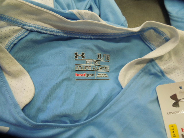 Load image into Gallery viewer, Under Armour Womens Cap Sleeve Volleyball Jersey Heatgear Fitted Size XL
