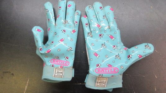 Used Battle Football Receivers Gloves - Size Youth Large