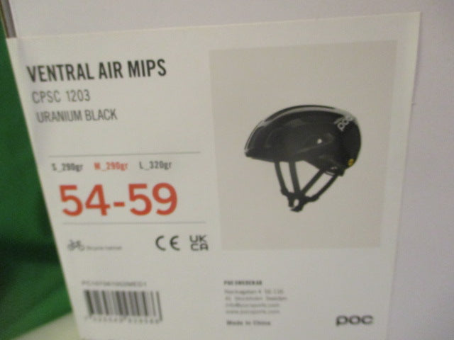 Load image into Gallery viewer, POC Ventral Air Mips Bicycle Helmet Size 54-59cm Medium / Uranium Black
