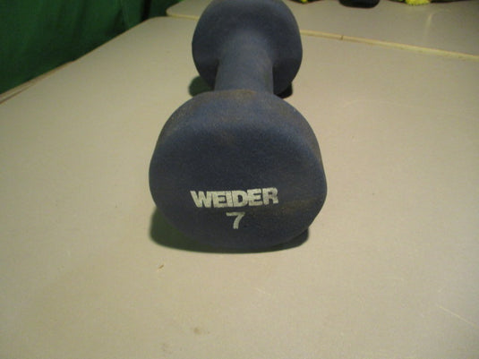 Used 7 LB Weider Neoprene Dumbbell