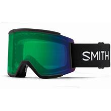 New Smith Squad XL Black/Chromapop Green Mirror Ski Goggle - Size Medium/Large