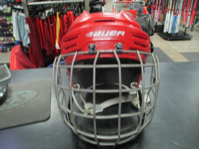 Load image into Gallery viewer, Used Bauer React Red Hockey Helmet w/ Mask
