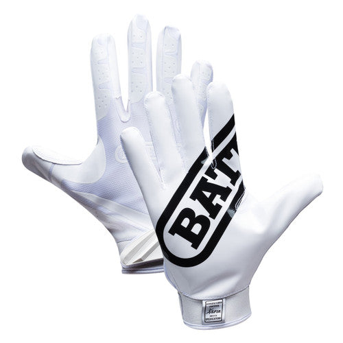 New Battle Double Threat Receiver Football Gloves Youth Size Small - White
