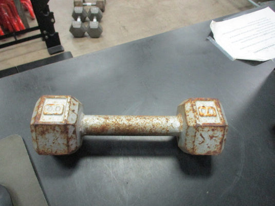 Used 8 LB Cast Iron Dumbbell