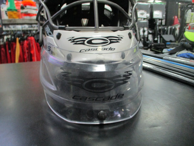 Load image into Gallery viewer, Used Cascade CS-R Youth Lacrosse Helmet With Throat Guard
