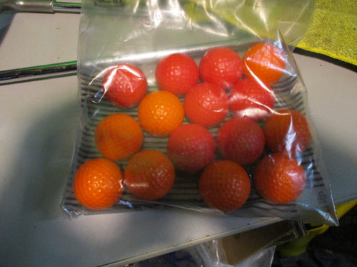 Used Foam Orange and Red Golf Balls pack 15