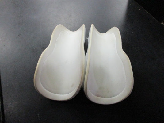 Used White Youth Soccer Shin Guards