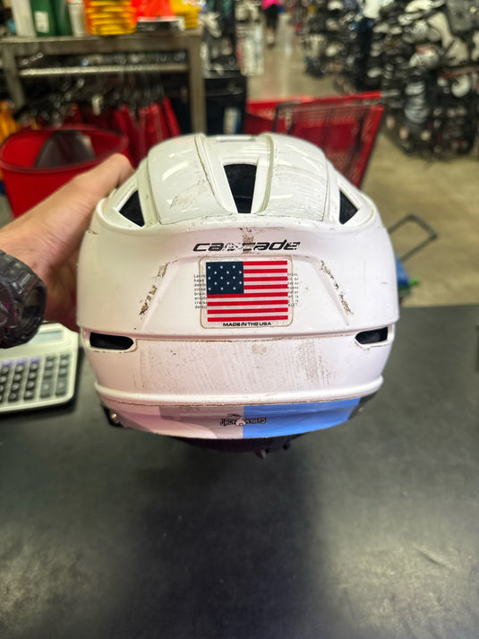 Used Cascade CPV-R White Lacrosse Helmet