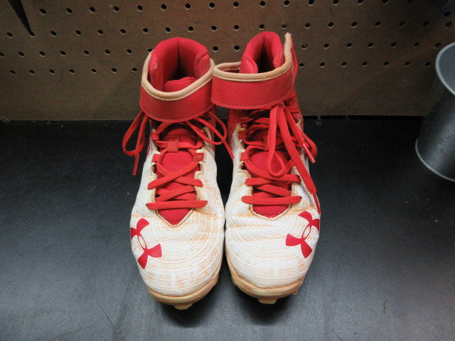 Load image into Gallery viewer, Used Under Armour Harper 4 Mid RM Baseball Cleats - Size Youth 6
