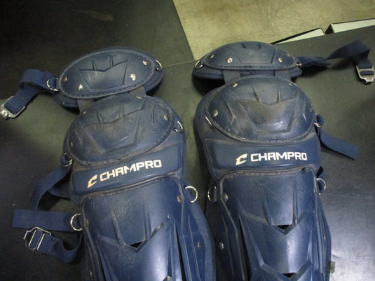 Used Champro Optimus MVP+ Intermediate Shin Guards in Navy