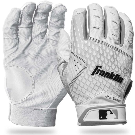 New Franklin 2nd-Skinz Batting Gloves - Adult Small - White