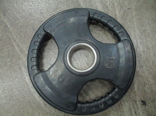 Used 10lb Rubber Grip Olympic Weight Plate