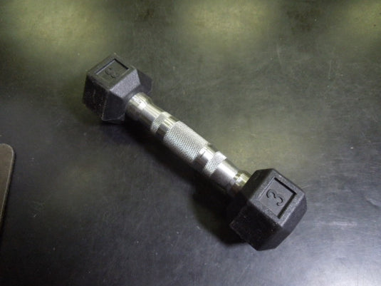 Used 3 lb Rubber Hex Dumbbell