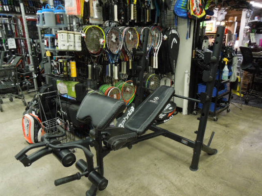 Used Marcy Pro Diamond Elite Adjustable Bench Press, Preacher Curl and Leg Ext