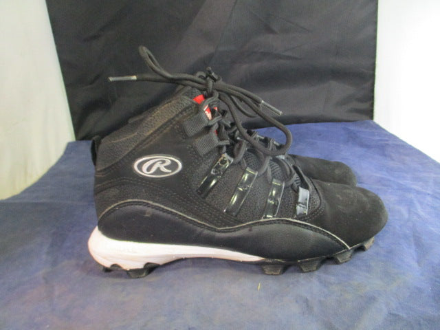 Load image into Gallery viewer, Used Rawlings Full Press Mid Cleats Youth Size 3
