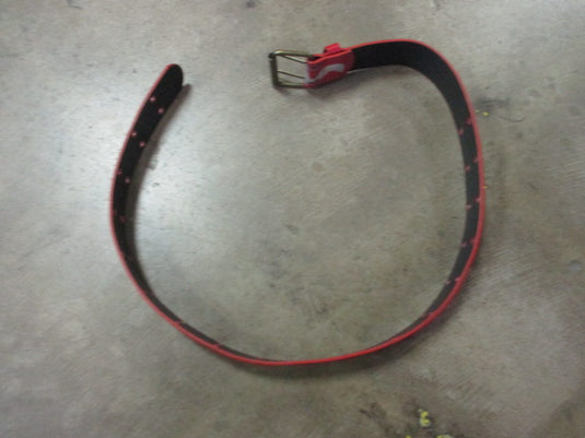 Used Belt Red with Silver Stripe
