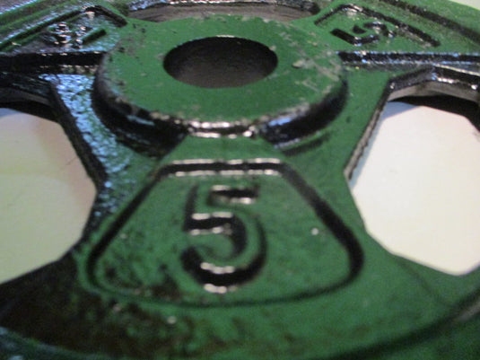 Used Cast Iron 5LB Standard Weight Plate