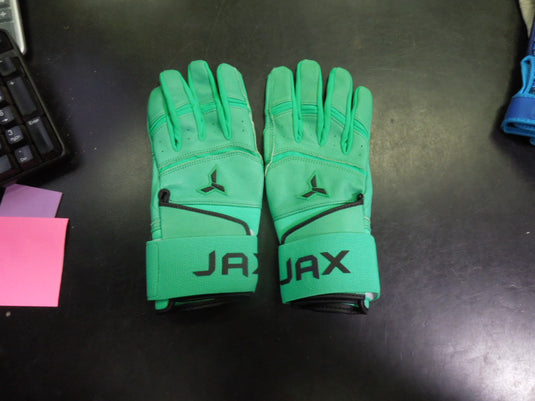 Used Jax Strap Cuf Batting Gloves in Green Size Medium