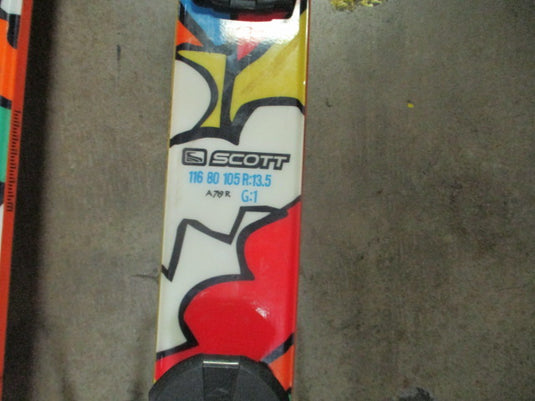 Used Scott P3 168cm Dual Tip Downhill Skis With Rossignol Bindings
