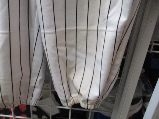 Used Champro White and Black Pin-Striped Knicker Bottom Pants Adult XL - stained
