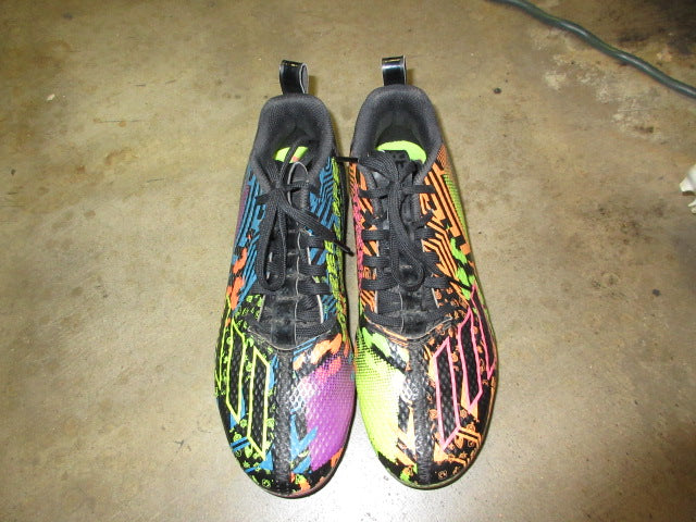 Load image into Gallery viewer, Used Adidas Adizero 12.0 'Mismatch - Black Multi-Color Football Cleats - Size 6
