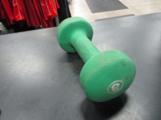 Used 8 LB Green Neoprene Dumbbell