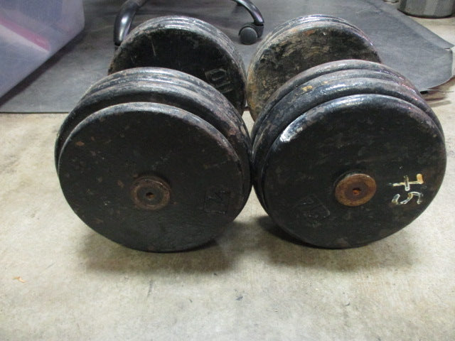 Load image into Gallery viewer, Used 75LB Fixed Dumbbell - Pair
