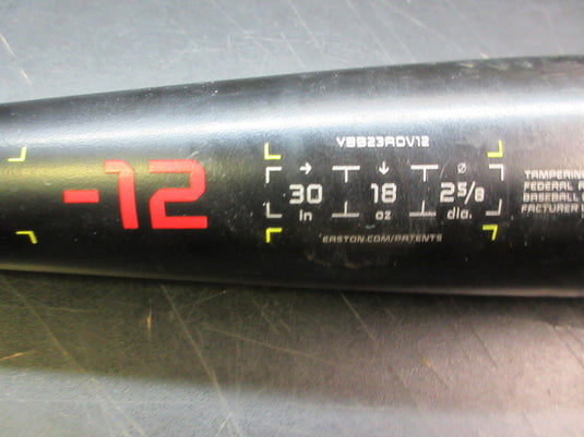 Used Easton ADV1 30" -12 USA Baseball Bat