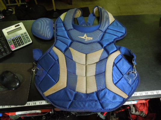 Used All Star System 7 CP30PRO Catchers Chest Protector in Royal Blue