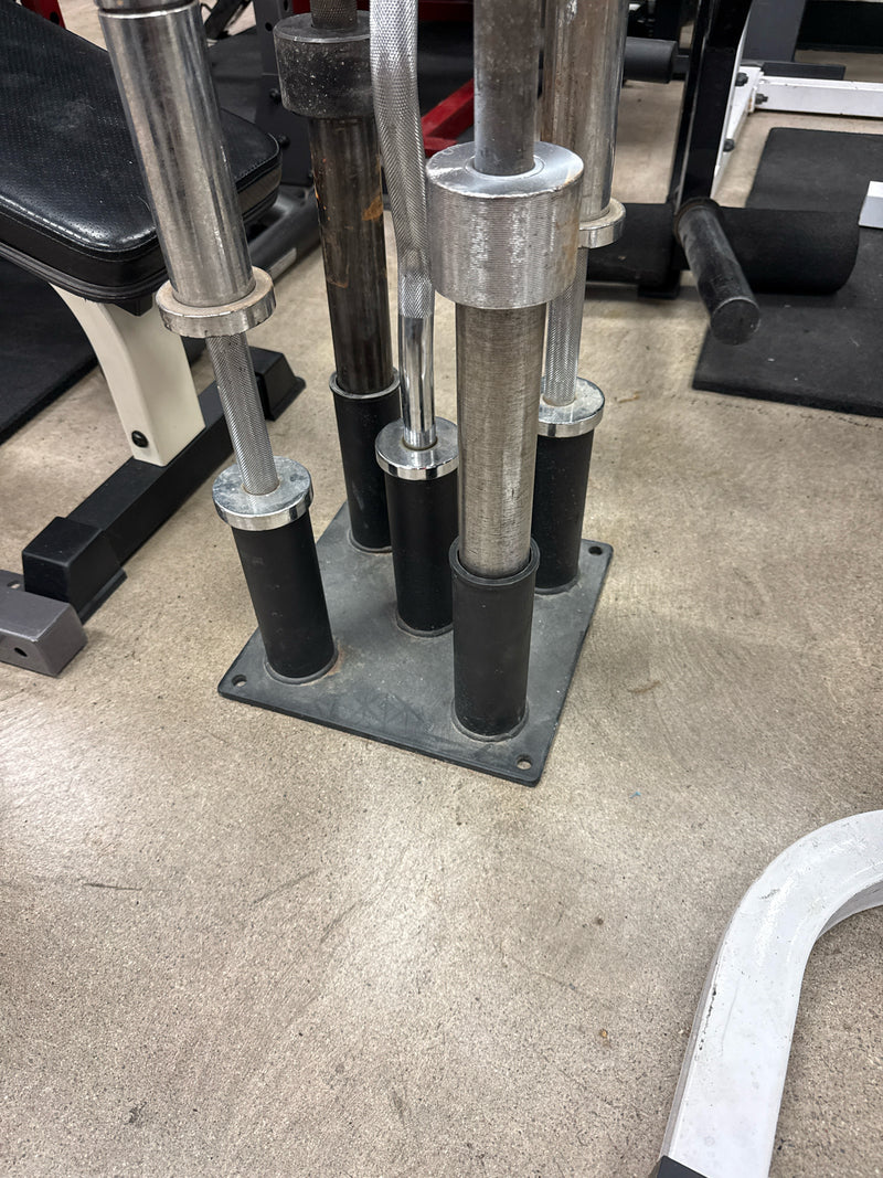 Load image into Gallery viewer, Used Olympic Bar Holder, Bolt Down Stand with 5 Holes

