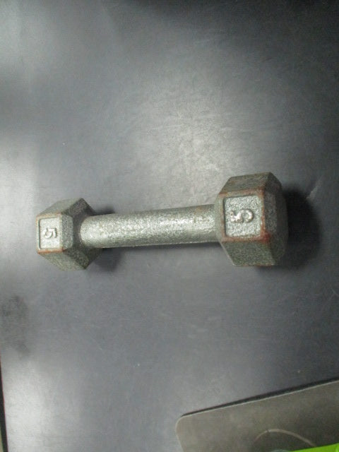 Used 5 Lb Cast Iron Dumbbell