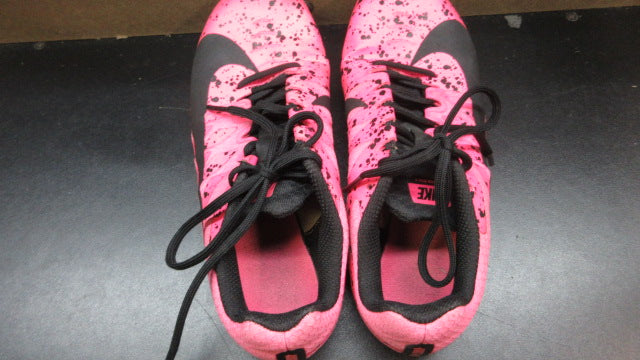 Load image into Gallery viewer, Used Nike Zoom Rival S 9 Paint Splatter Pink Blast Track Shoes - Size 5
