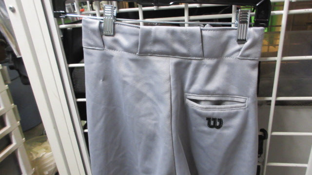 Load image into Gallery viewer, Used Adidas Elastic Bottom Baseball Grey Pants Size Youth Medium
