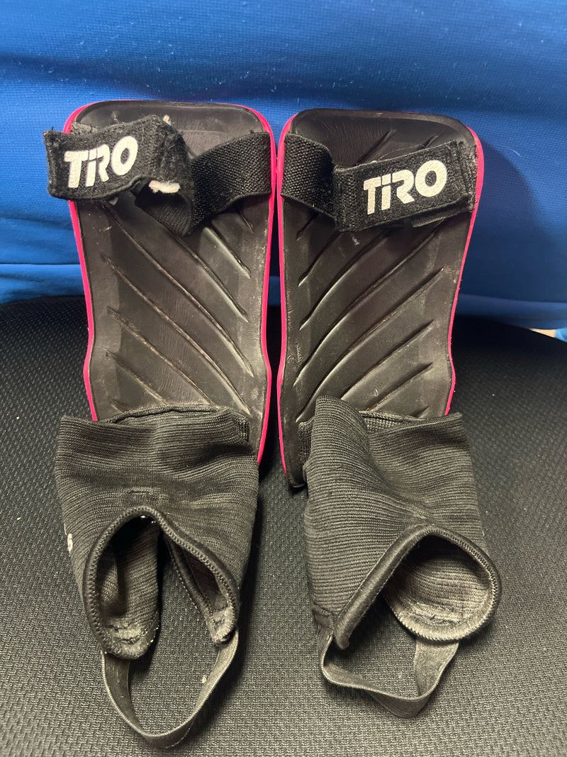 Load image into Gallery viewer, Used Adidas Pink Soccer Shin guards with ankle protection
