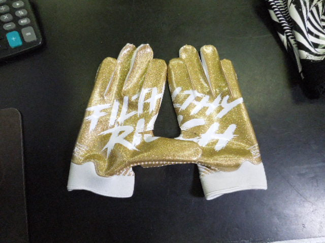Load image into Gallery viewer, Used Battle Palm Print  Filthy Rich Football Reciver Gloves Size Adult XL
