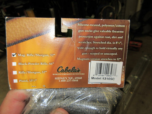Cabelas Knit Gun Sock Mag. Rifle Shotgun 52"