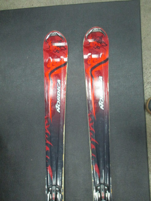 Load image into Gallery viewer, Used Nordica Olympia 170cm Downhill Skis (Side Damage See Pics)
